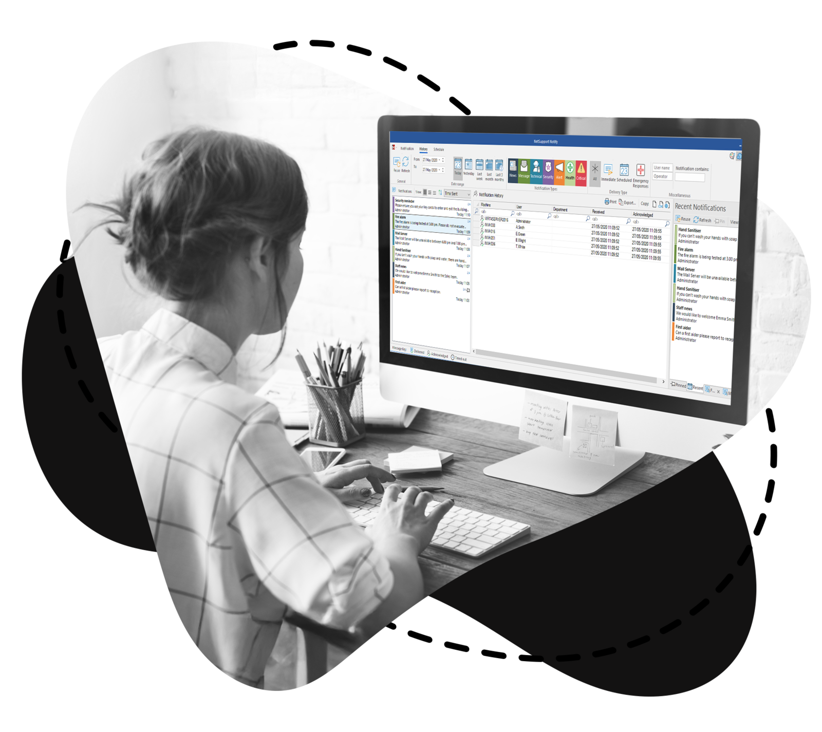 Nachweisbares Desktop Alerting