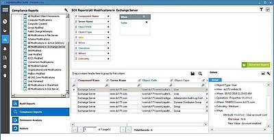Change-Auditing Lepide Auditor Compliance Auswertung Screenshot