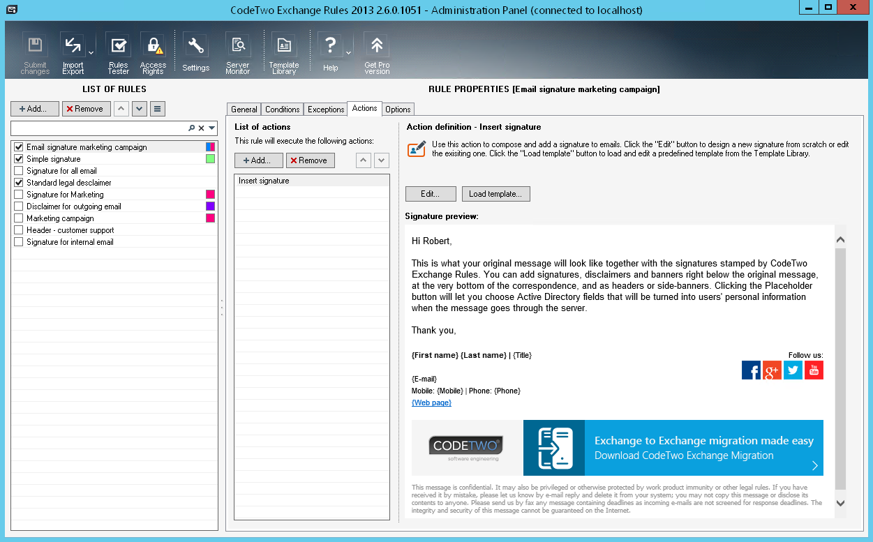 Assistent für E-Mail Signaturen erstellen